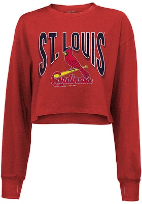 St Louis Cardinals Womens Red Minerva LS Tee