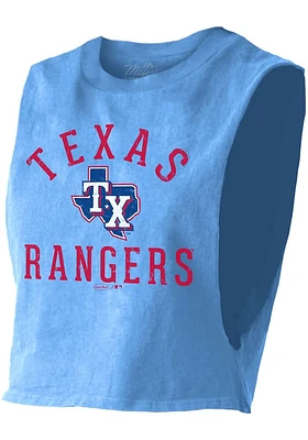 Texas Rangers Womens Light Blue Field Goal Tank Top