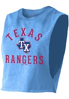 Texas Rangers Womens Light Blue Field Goal Tank Top