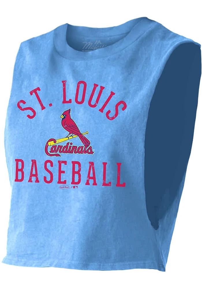 St Louis Cardinals Womens Light Blue Field Goal Tank Top