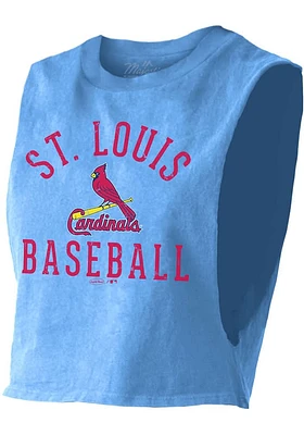 St Louis Cardinals Womens Light Blue Field Goal Tank Top
