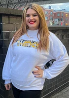 Pittsburgh Steelers Womens White Floral Crew Sweatshirt