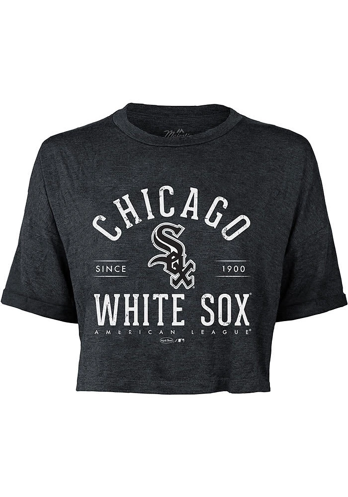 Chicago White Sox Womens Black Field Goal Short Sleeve T-Shirt