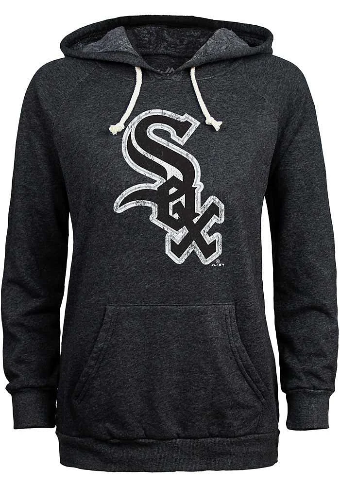 Chicago White Sox Womens Black Triblend Hooded Sweatshirt