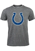 Indianapolis Colts Grey Primary Logo Short Sleeve Fashion T Shirt