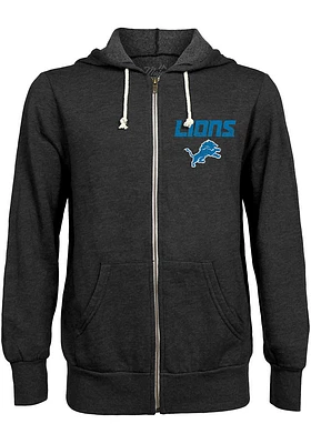 Detroit Lions Mens Black Primary Long Sleeve Zip Fashion