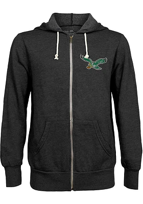 Philadelphia Eagles Mens Black LC Retro Long Sleeve Zip Fashion