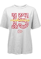 Patrick Mahomes Kansas City Chiefs Womens White Leopard Player T-Shirt