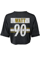 TJ Watt Pittsburgh Steelers Womens Black Player T-Shirt