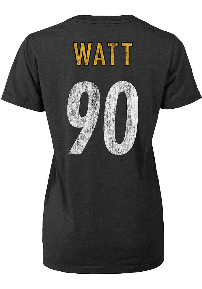 TJ Watt Pittsburgh Steelers Womens Black Player Edition T-Shirt
