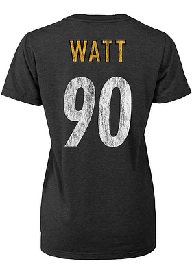 TJ Watt Pittsburgh Steelers Womens Black Player Edition T-Shirt