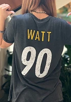 TJ Watt Pittsburgh Steelers Womens Black Player Edition T-Shirt