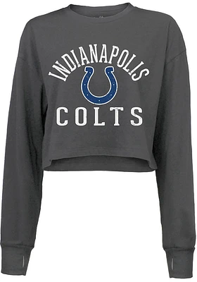 Indianapolis Colts Womens Grey Field Goal Retro LS Tee