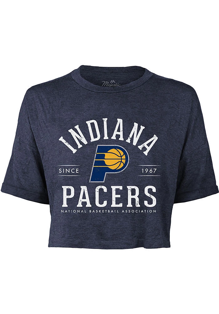 Indiana Pacers Womens Navy Blue Field Goal Short Sleeve T-Shirt