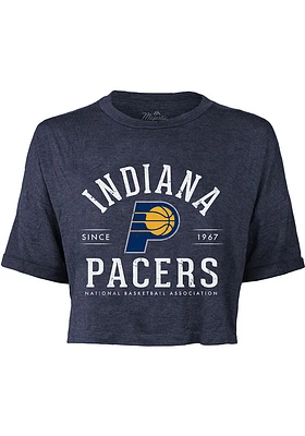 Indiana Pacers Womens Navy Blue Field Goal Short Sleeve T-Shirt