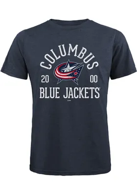 Columbus Blue Jackets Navy Puck Hog Short Sleeve Fashion T Shirt