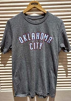 Oklahoma City Thunder Grey Wordmark Short Sleeve Fashion T Shirt