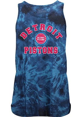 Detroit Pistons Mens Blue Curveball Short Sleeve Tank Top