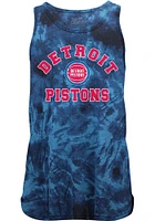 Detroit Pistons Mens Blue Curveball Short Sleeve Tank Top