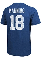Peyton Manning Indianapolis Colts Blue Primary Player Short Sleeve Fashion T Shirt