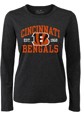 Cincinnati Bengals Womens Black Boyfriend LS Tee