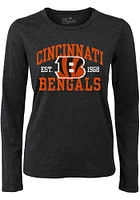 Cincinnati Bengals Womens Black Boyfriend LS Tee