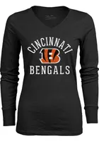 Cincinnati Bengals Womens Black Triblend LS Tee