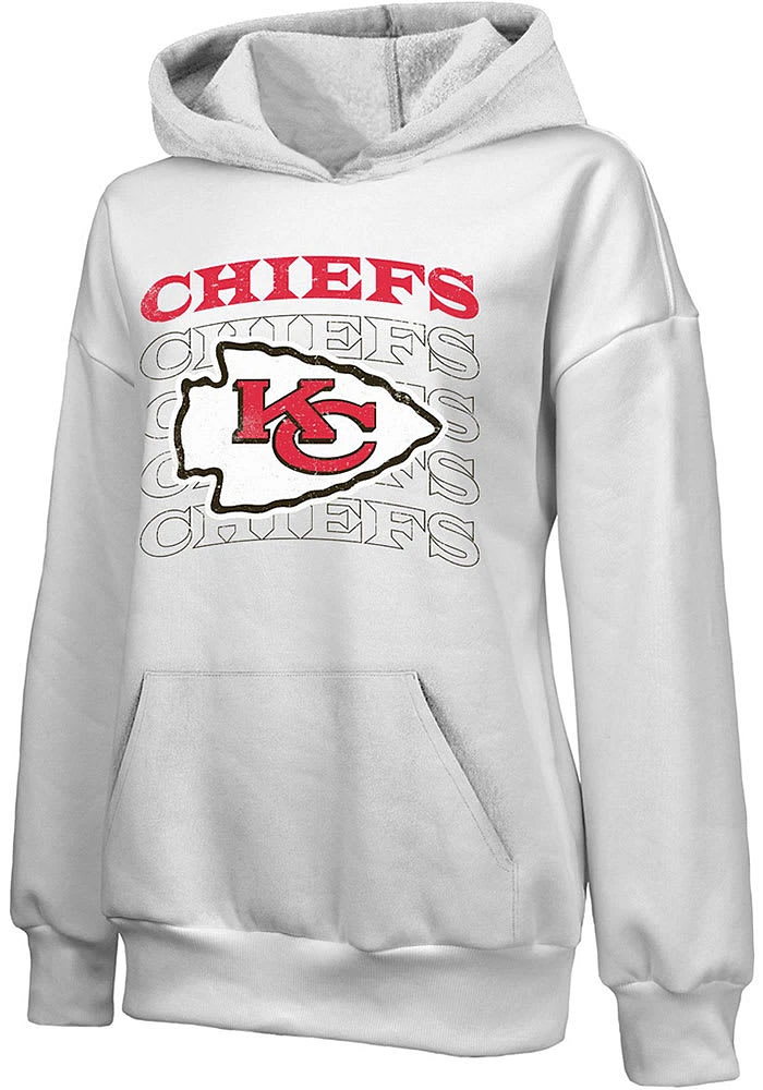 Kansas City Chiefs Womens White Empire Hooded Sweatshirt