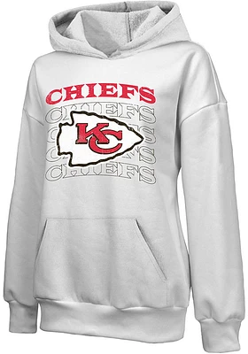 Kansas City Chiefs Womens White Empire Hooded Sweatshirt