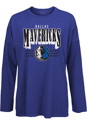 Dallas Mavericks Womens Blue Bernard LS Tee