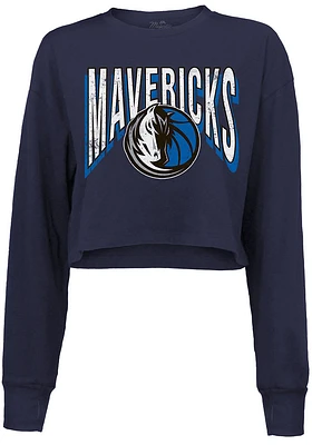 Dallas Mavericks Womens Navy Blue Minerva LS Tee