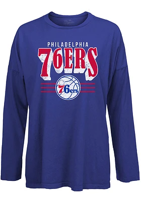 Philadelphia 76ers Womens Blue Bernard LS Tee