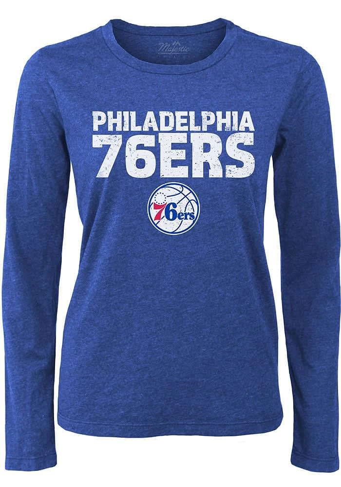 Philadelphia 76ers Womens Blue Aquarius LS Tee