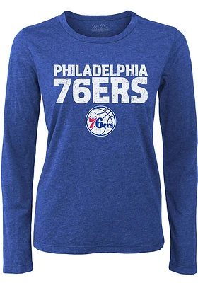 Philadelphia 76ers Womens Blue Aquarius LS Tee