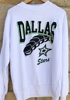 Dallas Stars Womens White Bank Shot Crew Sweatshirt