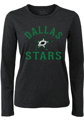 Dallas Stars Womens Black Field Goal LS Tee