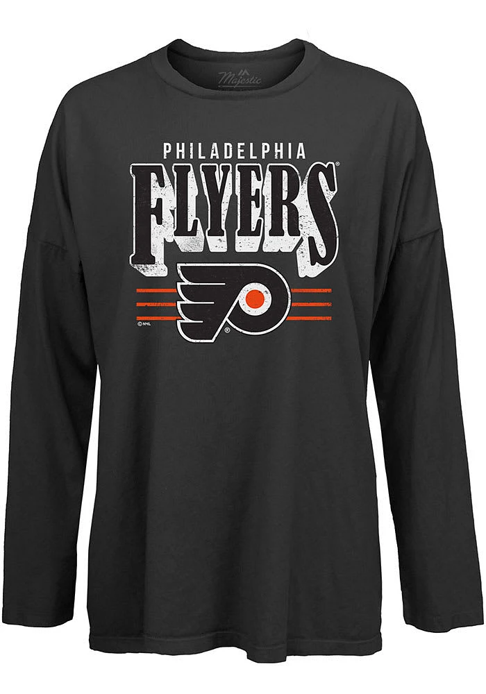Philadelphia Flyers Womens Black Bernard LS Tee