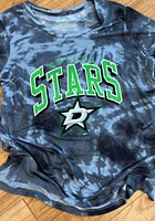 Dallas Stars Womens Black Tie Dye Burble Short Sleeve T-Shirt