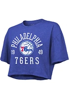 Philadelphia 76ers Womens Blue Ball Hog Short Sleeve T-Shirt