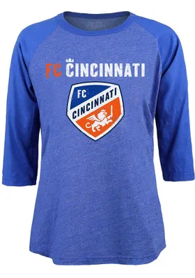 FC Cincinnati Womens Blue Raglan LS Tee