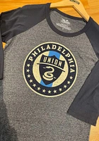 Philadelphia Union Womens Navy Blue Raglan LS Tee