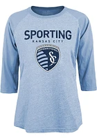 Sporting Kansas City Womens Blue Raglan LS Tee