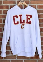 Cleveland Cavaliers Womens White Empire Hooded Sweatshirt