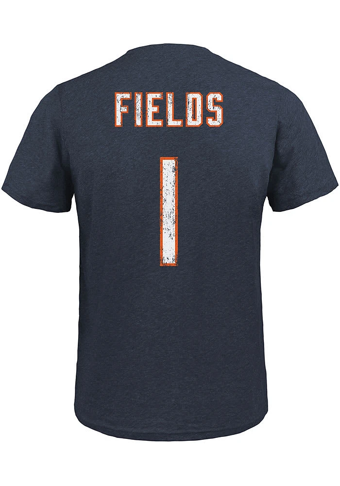 Justin Fields Chicago Bears Navy Blue Secondary Player Short Sleeve Fashion T Shirt