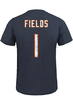 Justin Fields Chicago Bears Navy Blue Secondary Player Short Sleeve Fashion T Shirt