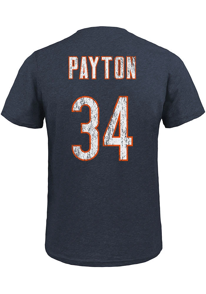 Walter Payton Chicago Bears Navy Blue Primary Player Short Sleeve Fashion T Shirt