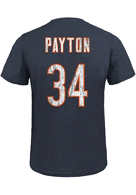 Walter Payton Chicago Bears Navy Blue Primary Player Short Sleeve Fashion T Shirt