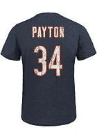 Walter Payton Chicago Bears Navy Blue Primary Player Short Sleeve Fashion T Shirt