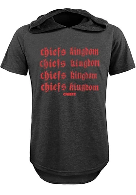 Kansas City Chiefs Black Lightning Bolt Short Sleeve Hoods