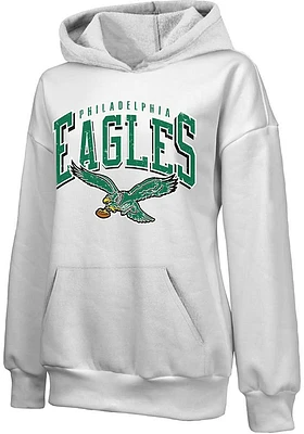 Philadelphia Eagles Womens White Burble Hooded Sweatshirt